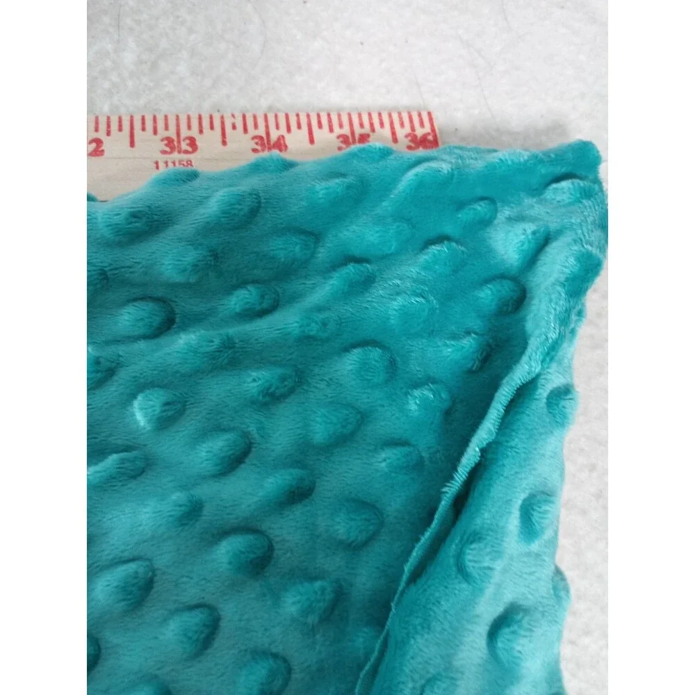Turquoise Minky Dimple Dot Fabric 1 Yard x 60